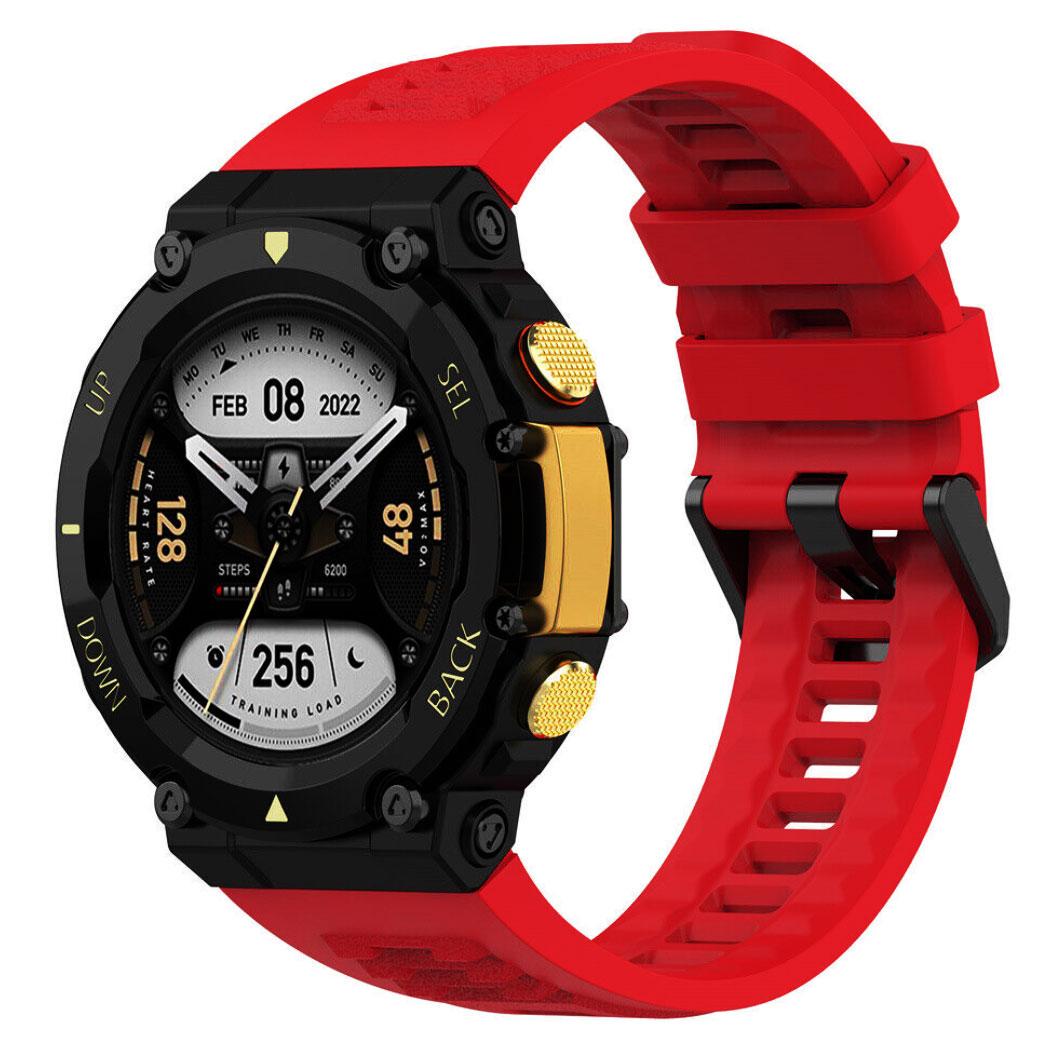 Ремінець силіконовий Primolux для смарт годинника Xiaomi Amazfit T-Rex 2 A2169/A2170 Red - фото 4