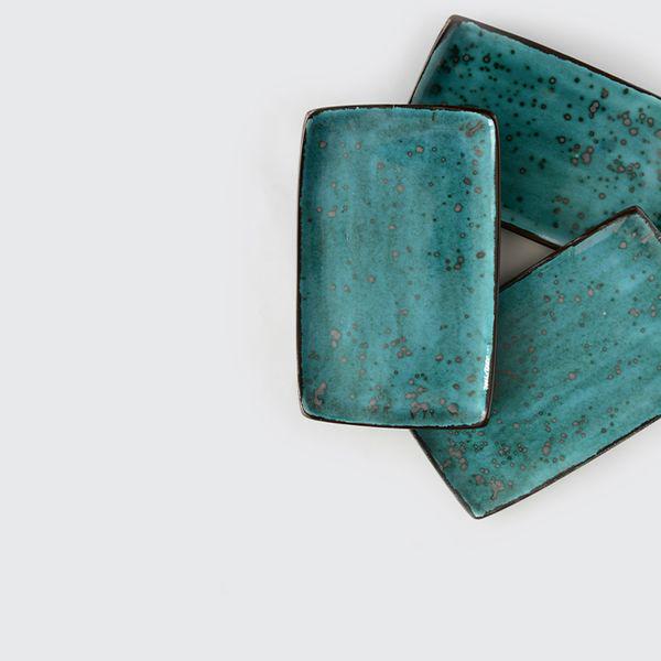 Тарелка Manna ceramics Тиффани 26х16,5 см Бирюзовый (2226-17) - фото 3