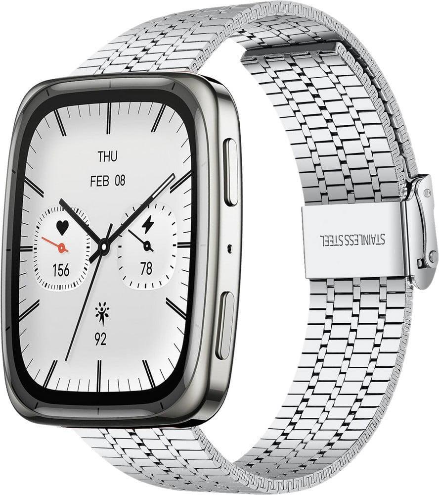 Браслет металлический Counic для Amazfit Active 2 Square Silver (42157-59)