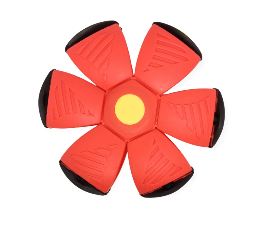 М'яч-тарілка фрісбі трансформер літаючий Червоний (Літаючий м'яч JYX9008)