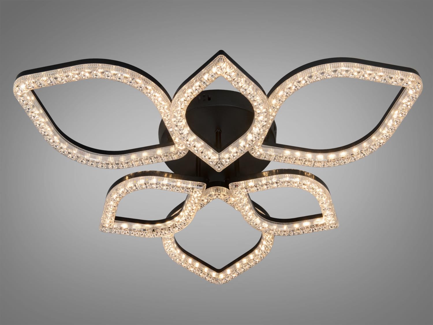 Люстра потолковая светодиодная Diasha 105 Вт Черный (MX4773/3+3BK)