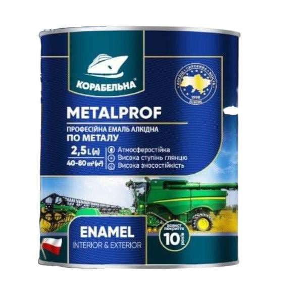 Эмаль алкидная корабельная Metalprof Enamel ПФ-133 2,5 л Темно-серый (2241730705)