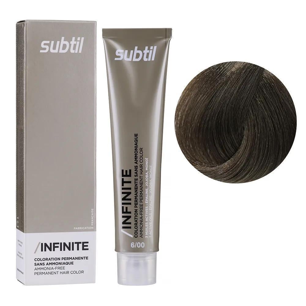 Крем-краска безаммиачная для волос Subtil Infinite Permanent Hair Color 6.00 Темный блондин интенсивный 60 мл