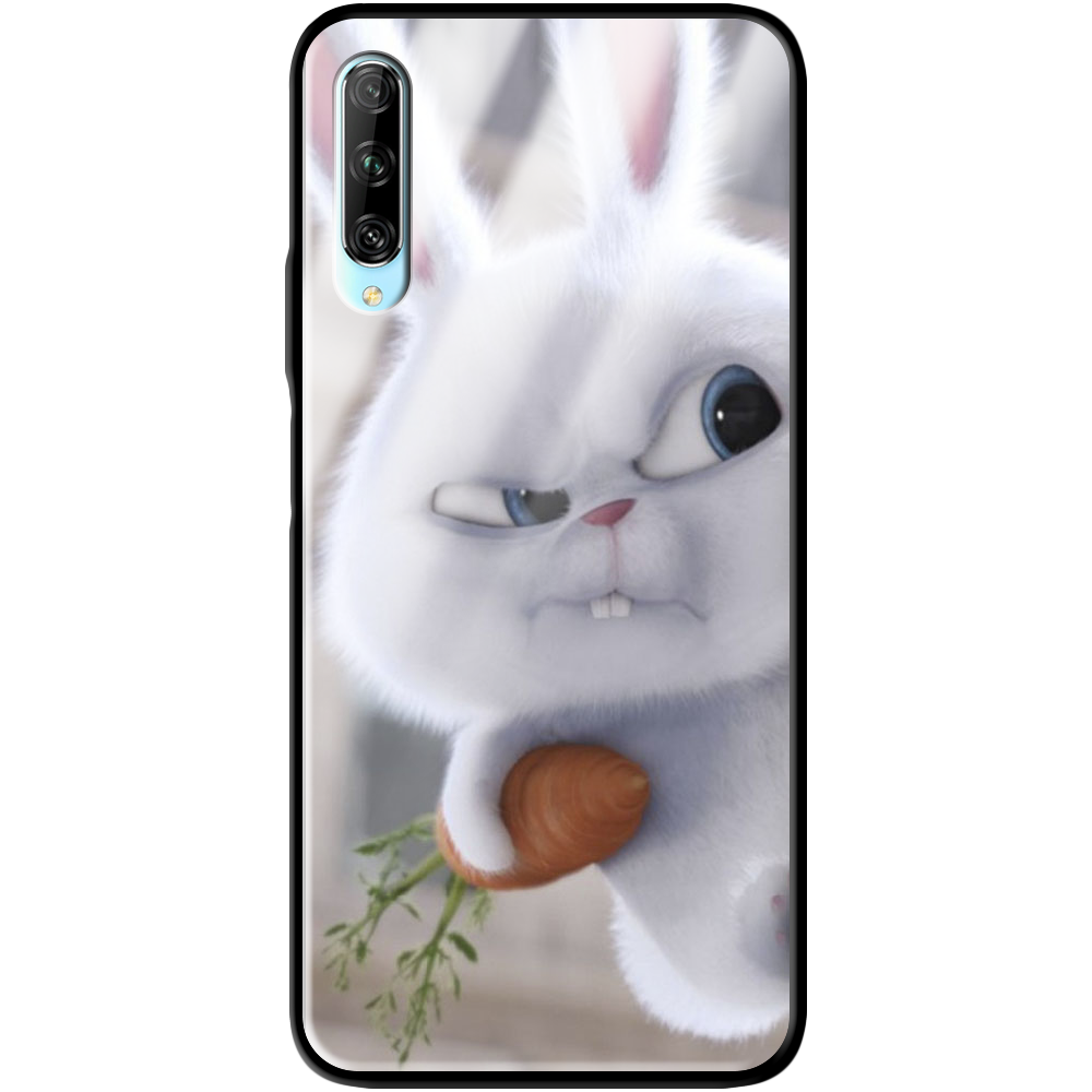 Чехол Boxface Huawei P Smart Pro Rabbit Snowball Черный силикон со стеклом (38612-up1116-39402)
