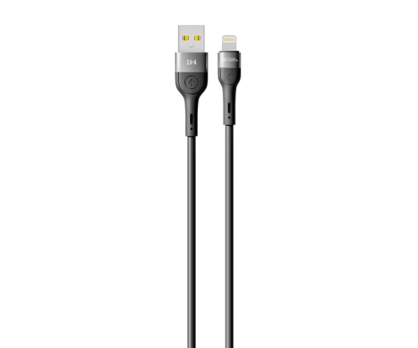 Кабель USB Data Ridea RC-XS51 X-Silicone Lightning 12W 24A 1,2 м Black