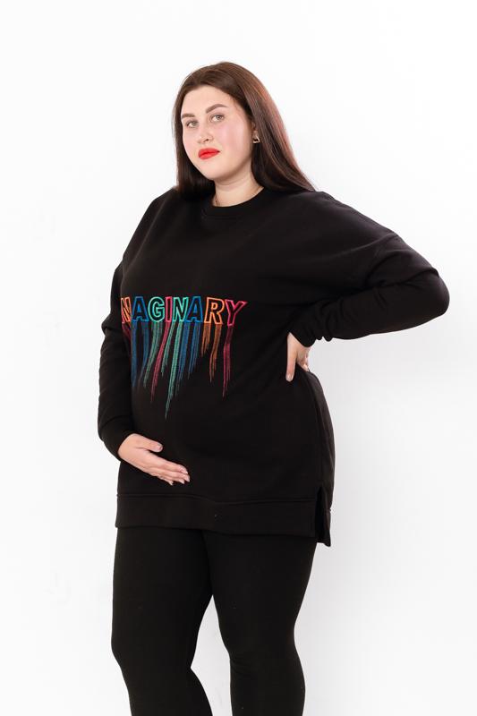 Туніка жіноча для вагітних Носи своє L/XL Чорний (43438-v2)