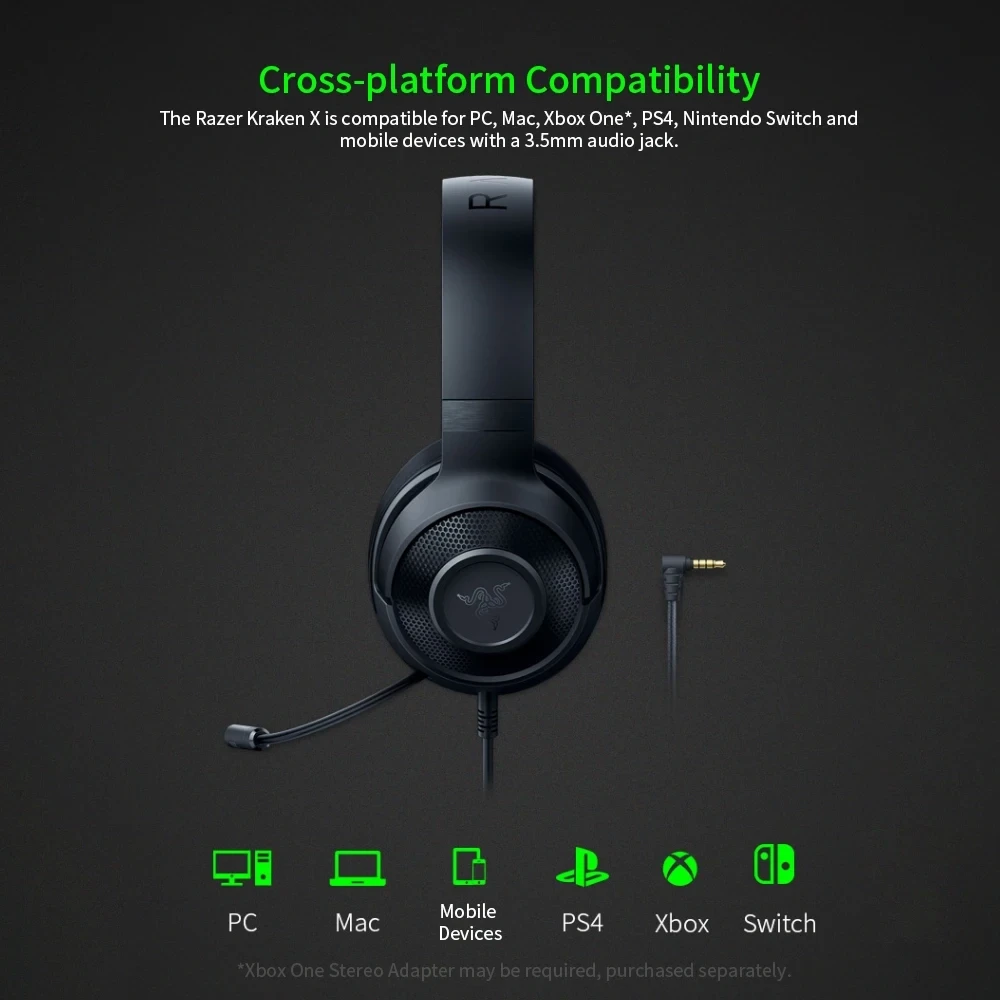 Навушники Razer Kraken X 7.1 з гнучким мікрофоном і збалансованим звуком - фото 5