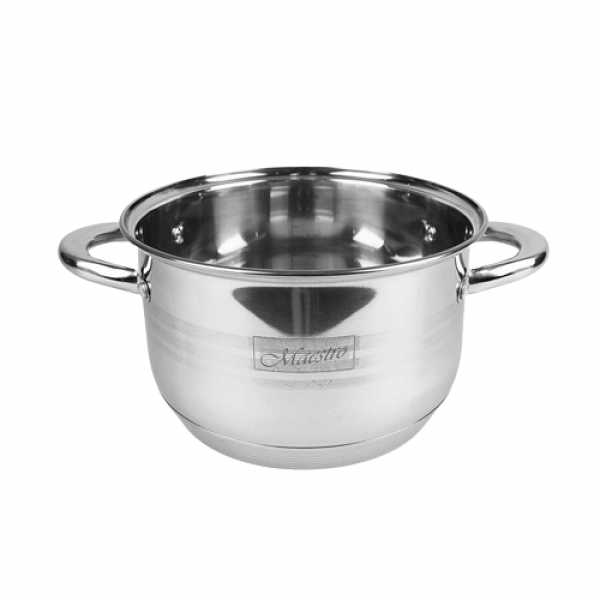 Набор посуды Maestro Basic из нержавеющей стали со стеклянными крышками 2,9 л/3,9 л/5,1 л/6,5 л 8 пр. (71286e4a) - фото 2