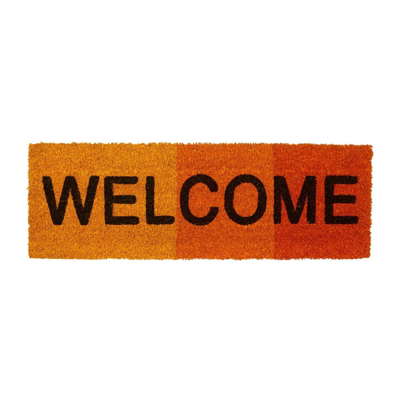 Коврик узкий под дверь Welcome из кокосового волокна 75x25 см