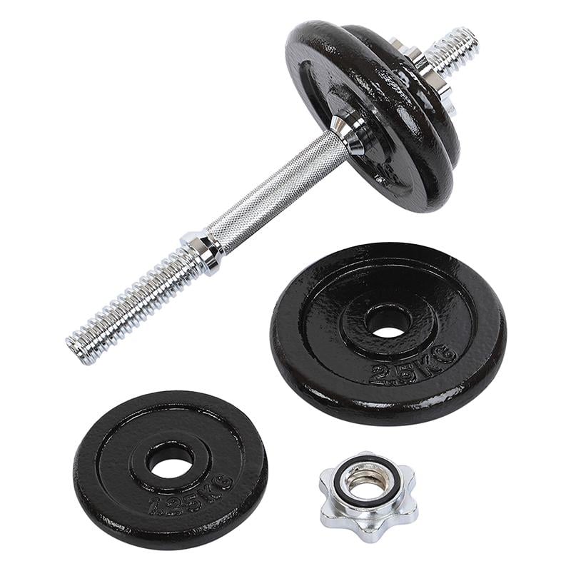 Набор гантелей со штангой 3в1 в кейсе TA-9641 25 кг Серебряный (56363258) - фото 9