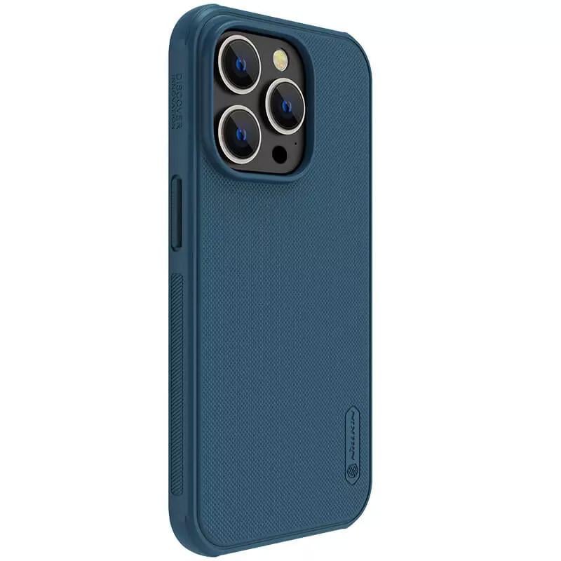 Противоударный чехол Nillkin Matte Magnetic Pro для Apple iPhone 15 Pro (6.1") Синий / Blue - фото 3