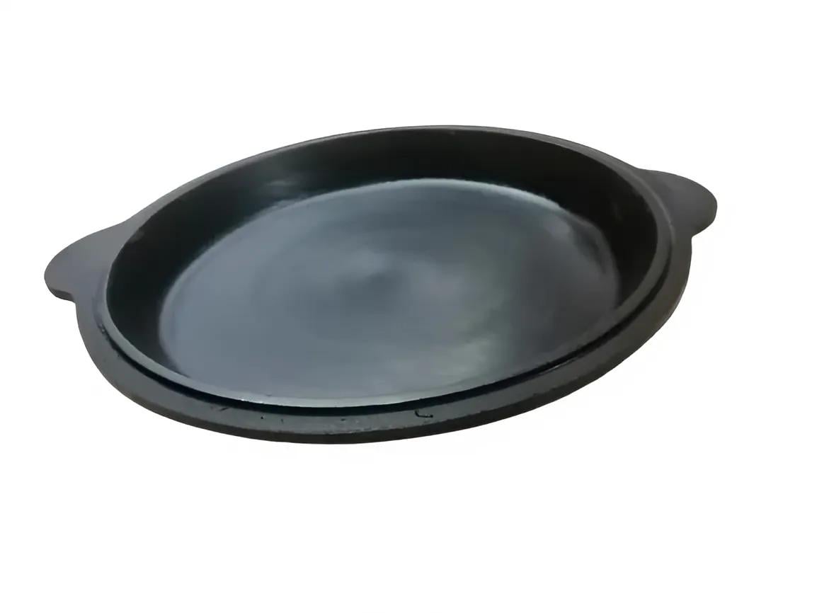 Крышка-сковород узбекская Davr Metall для котла на 22 л чугунная с ручками Черный (124-131-UZL22)