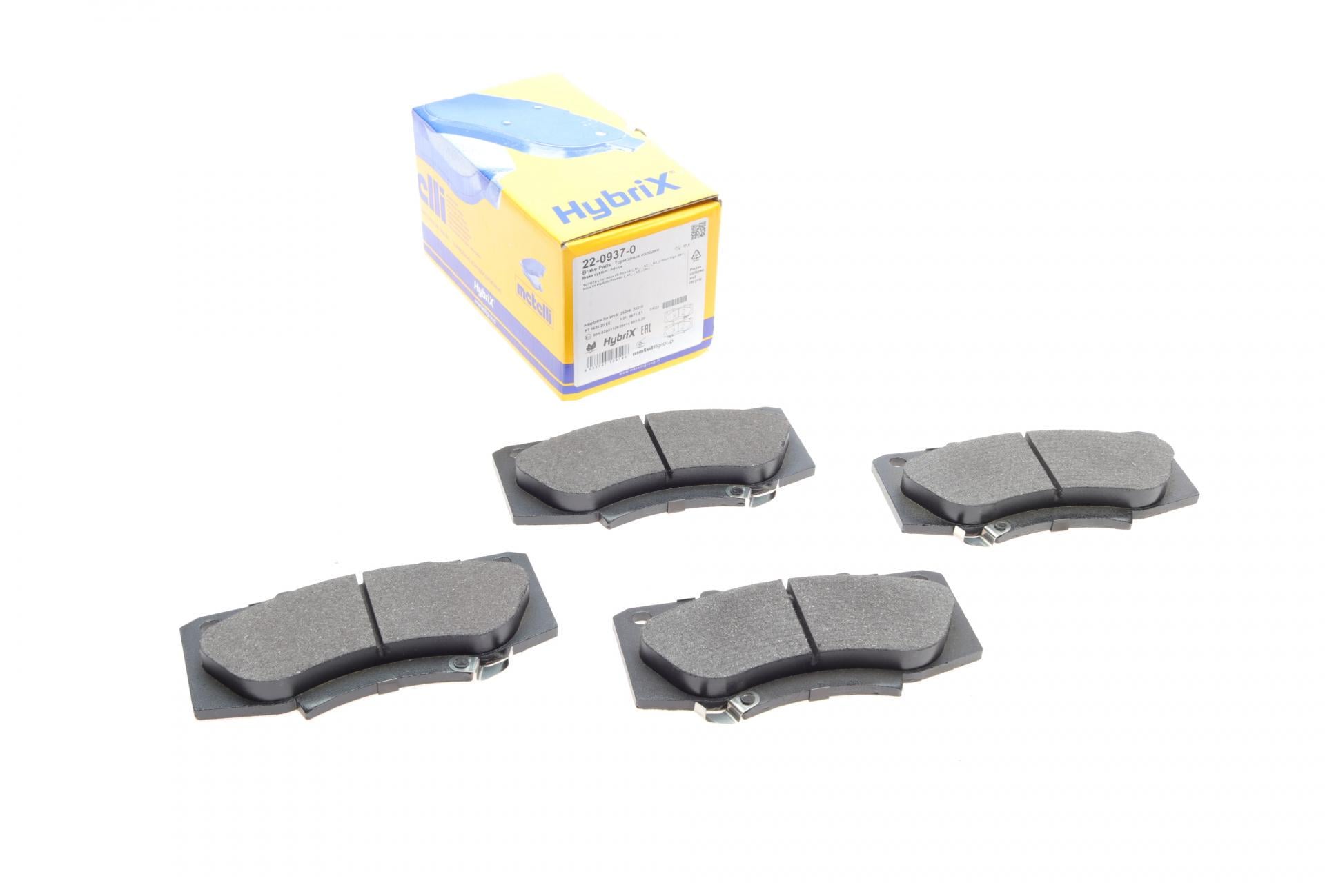 Колодки тормозные передние METELLI 22-0937-0 Toyota Hilux 2.5-4.0 d-4d 04-