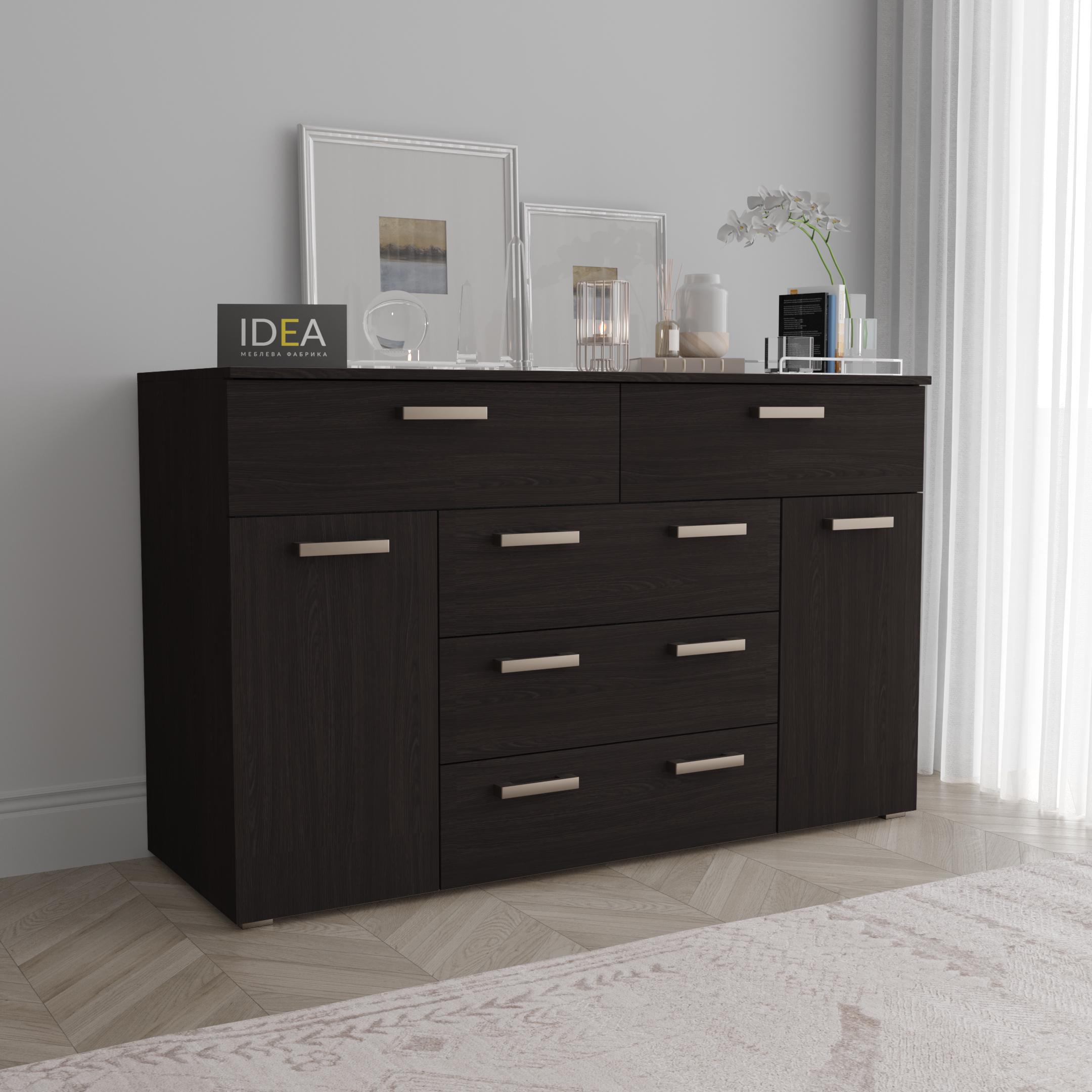 Комод Idea ТКБ-377.1 на 5 шухляд з дверима Венге темний (26718347)