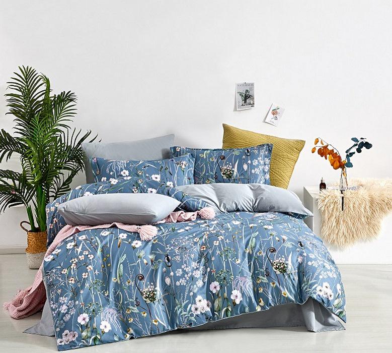 Комплект постельного белья египетский хлопок (сатин) Полевой Ноктюрн Word of Dream полуторное 150х215 см