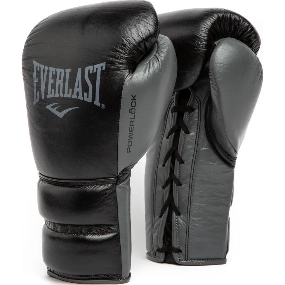 Рукавички боксерські Everlast POWERLOCK 2 PRO TRAINING LACED GLOVE 14 унцій р. 14 Чорно-сірий (P00002366)