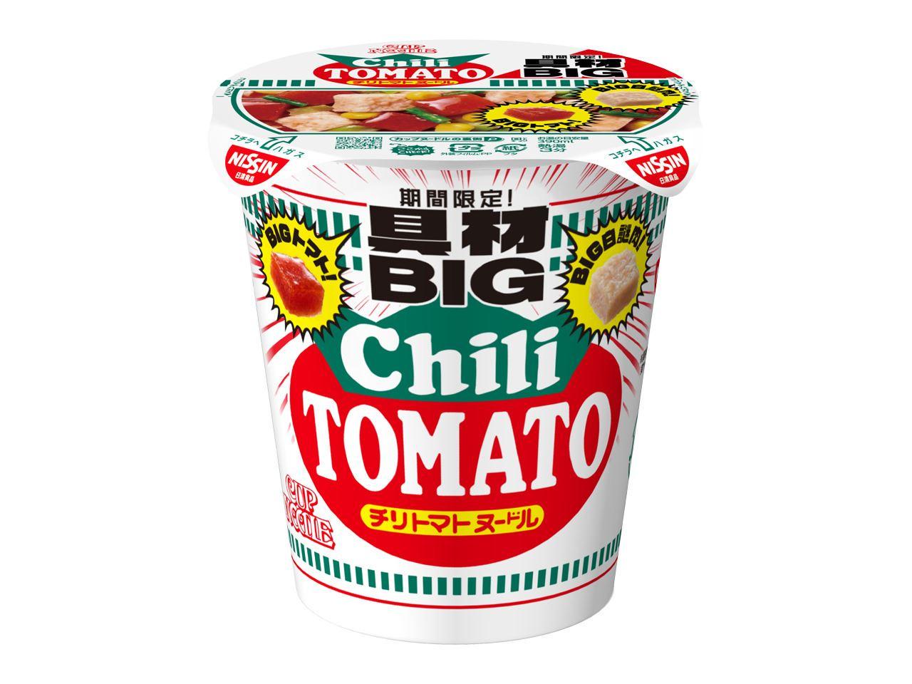 Лапша NISSIN BIG Cup Noodle Chili Tomato большая лапша со вкусом томатов и чили, 107 г