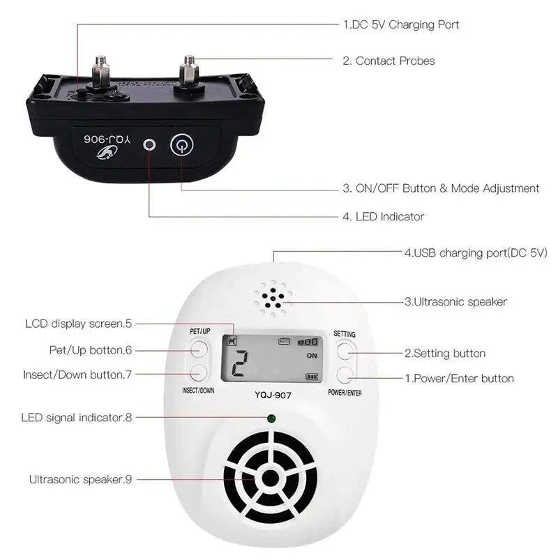 Беспроводной забор для собак PET YQJ-907 с отпугивателем насекомых и мышей (100371) - фото 4