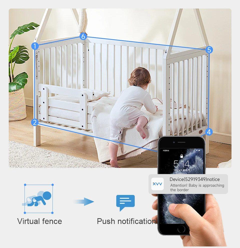 Відеоняня цифрова 3 Мп Full HD Xiaovv C1 Plus Wi-Fi Білий (29511137) - фото 8