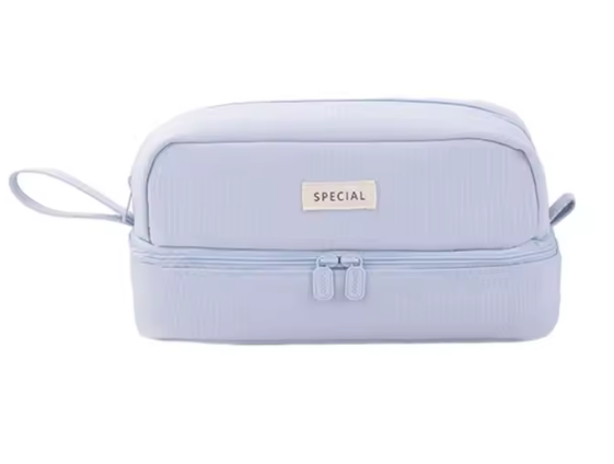 Пенал-косметичка Special 2 отделения 230х115х100 мм Голубой Пенал-косметичка Special 2 отделения 230х115х100 мм Голубой
