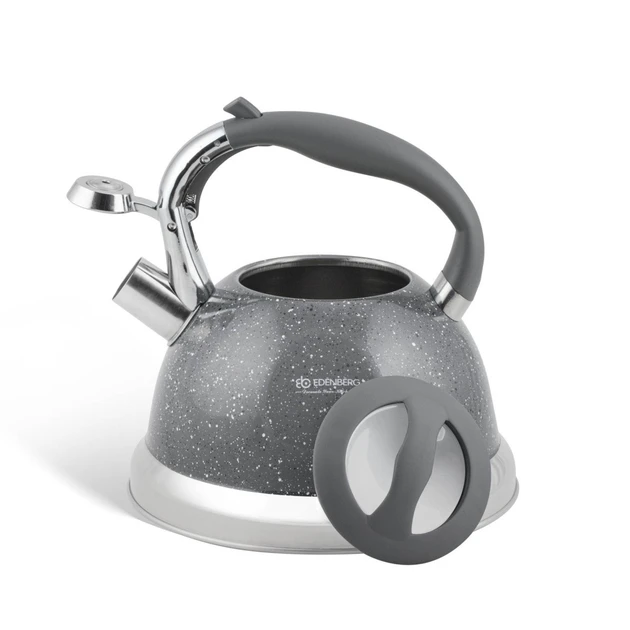 Чайник зі свистком гранітний з двошаровим дном з нержавіючої сталі 3,5 л (2549772483) - фото 3 Чайник зі свистком гранітний з двошаровим дном з нержавіючої сталі 3,5 л (2549772483) - фото 3