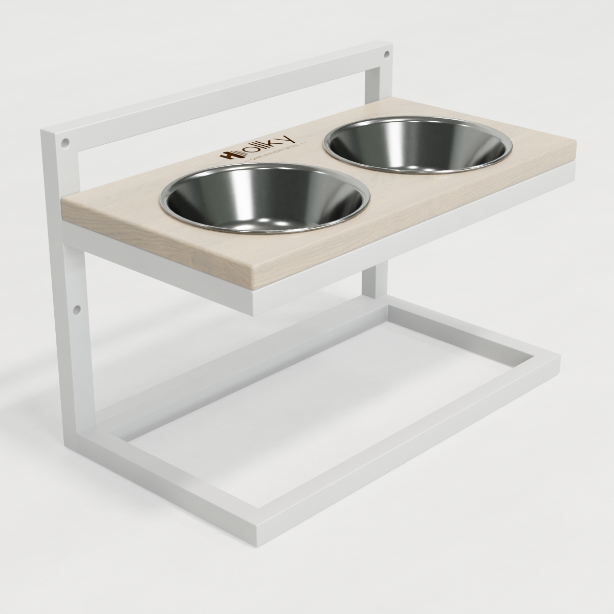 Миски на регулируемой подставке для средних собак Hollky Flex M 2х0,85 л (FM-422530-WHWH) - фото 4 Миски на регулируемой подставке для средних собак Hollky Flex M 2х0,85 л (FM-422530-WHWH) - фото 4