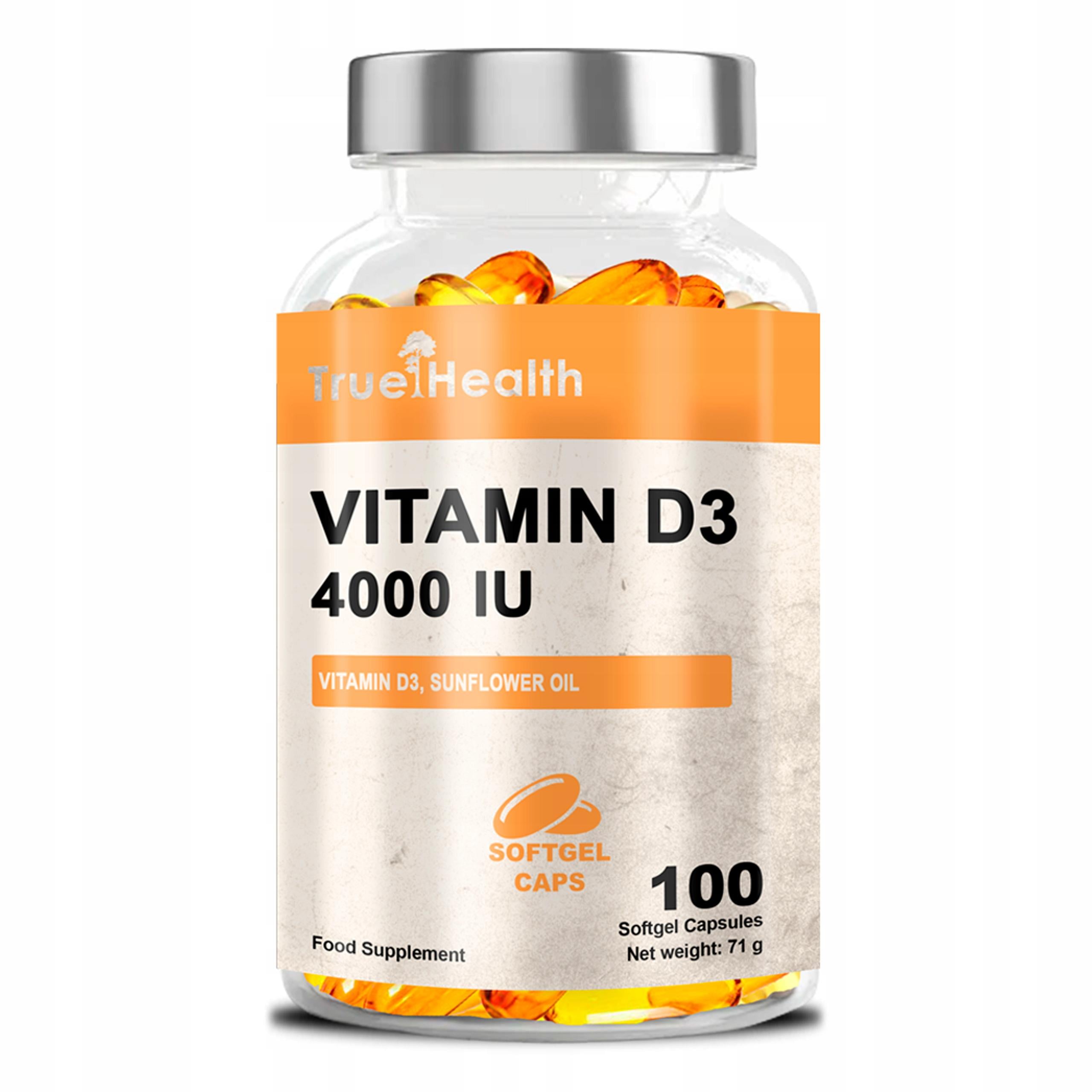 Витамин Д3 True Health Vitamin D3 4000 МЕ 100 кап.