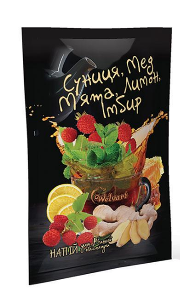 Чай Welvart Земляника/мед/мята/лимон и имбирь концентрат напитка 50 г (50606943274)