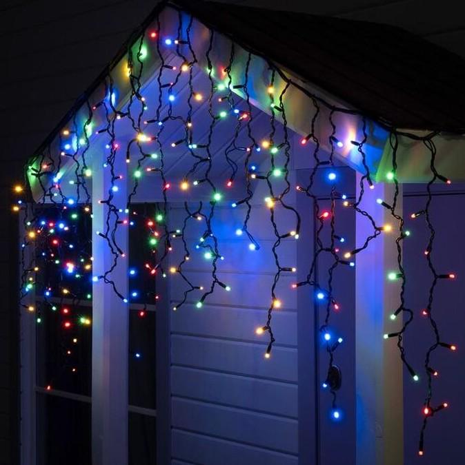 Вулична гірлянда Бахрома дощ 4х0.7 м 144 LED Різнобарвна