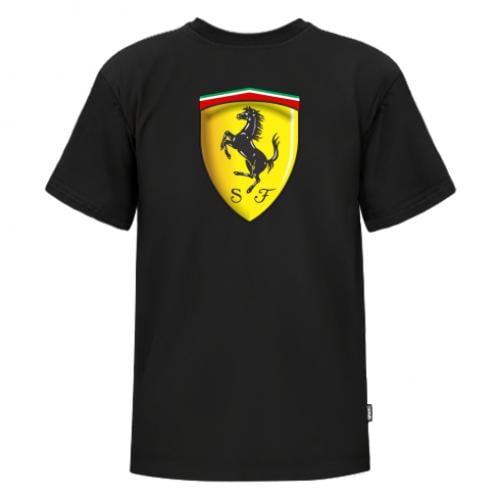 Футболка детская Owi Premium Ferrari 3D Logo 146 см Черный (16526047-2-37476-XL)