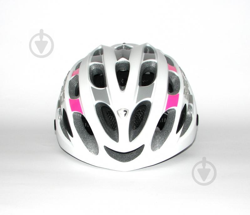 Велошлем Briko Quarter White-Pink-Silv M - фото 3