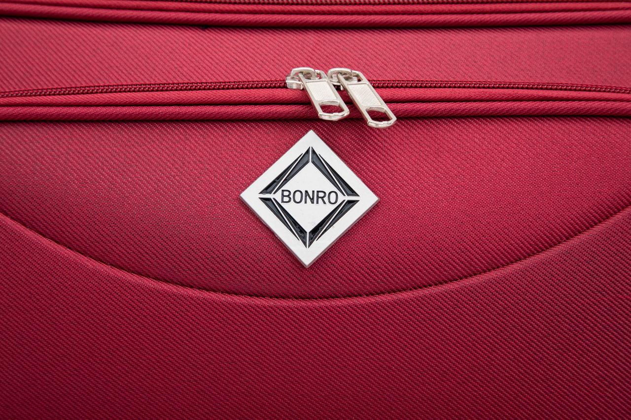Чемодан Bonro Tourist 4 колеса невеликий Вишневий (2182) - фото 8