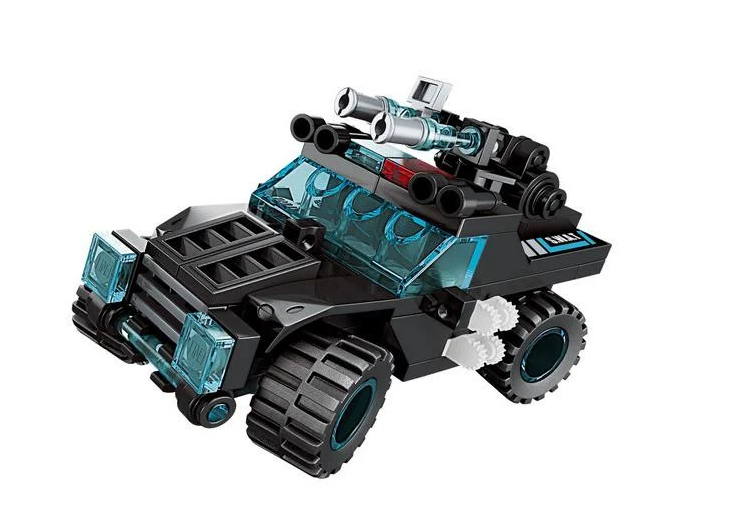 Конструктор Qman Транспорт с оружием 77 дет.