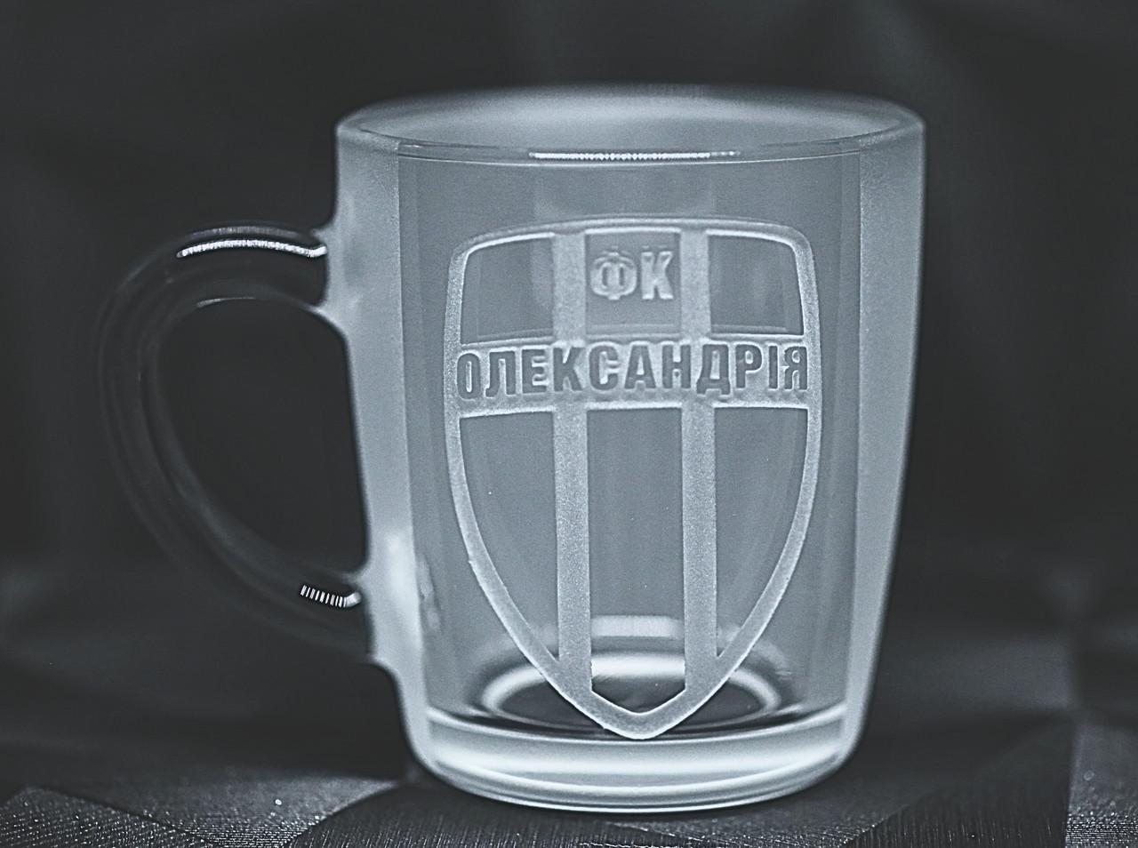 Подарункова чашка з гравіюванням лого ФК Олександрія 350 мл (2357688193)