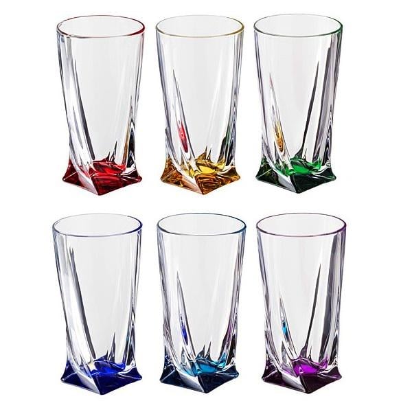 Набір склянок Bohemia Quadro 99999/72T76/182 350 мл 6 шт. Набір склянок Bohemia Quadro 99999/72T76/182 350 мл 6 шт.