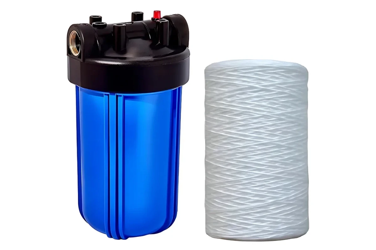 Колба фильтра для холодной воды KOER KV-29-1 ВВ10 и картридж PPR нить 8 атмосфер 1" (KR5447)