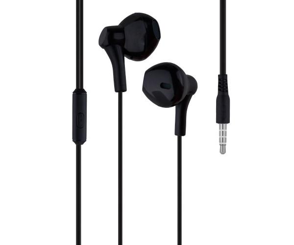 Наушники проводные с микрофоном XO EP39 Mini Jack 3,5 мм Black