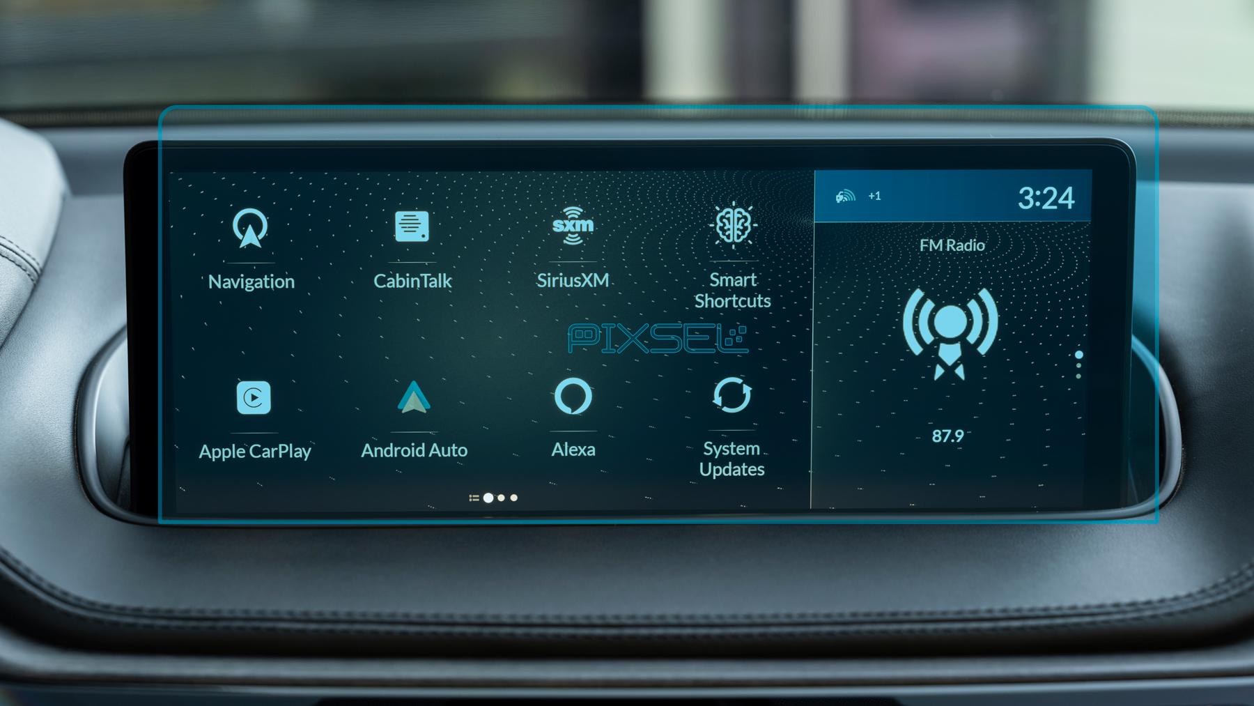 Защитное стекло Pixsel гибридное матовое на монитор Acura MDX 12,7" 2021-2024