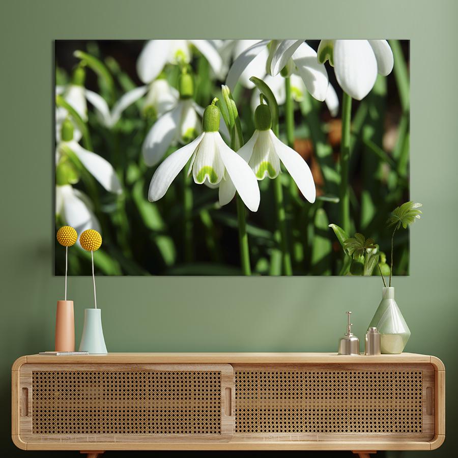 Картина на холсте Подснежники 122x81 см (945-1)