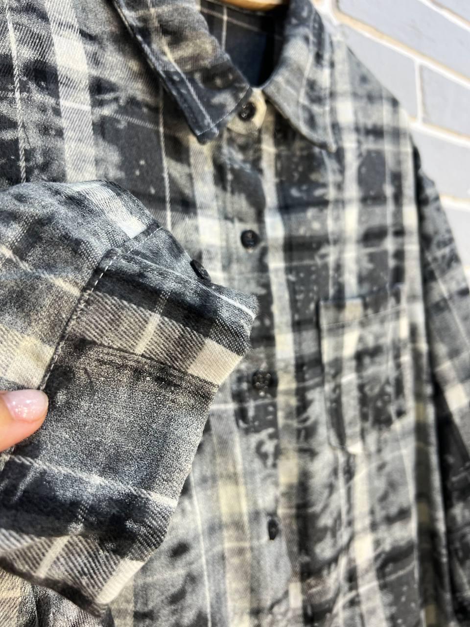 Сорочка жіноча A-N 2775 картата варена в клітинку оверсайз коттон OS Сірий (2907) - фото 5 Сорочка жіноча A-N 2775 картата варена в клітинку оверсайз коттон OS Сірий (2907) - фото 5