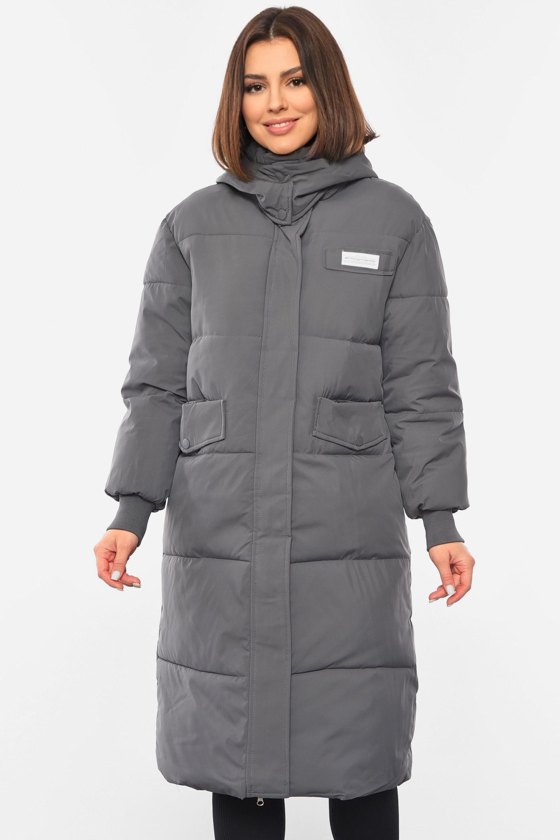 Куртка женская зимняя XL Темно-серый (193512)