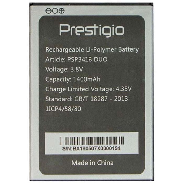 Батарея Prestigio PSP3416 Wize YA3/Li-Polymer 1400 mAh 3.8V PRC Батарея Prestigio PSP3416 Wize YA3/Li-Polymer 1400 mAh 3.8V PRC