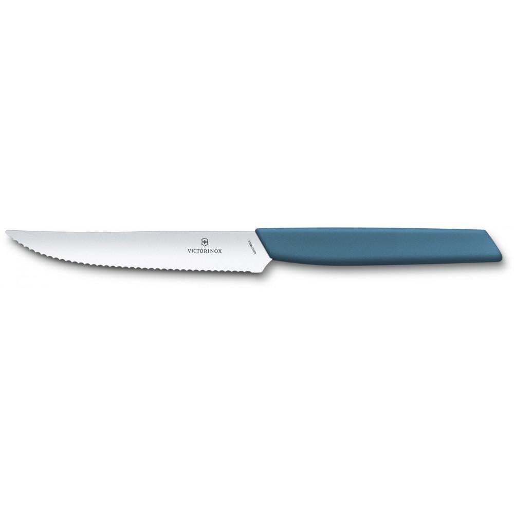 Кухонный нож серрейтор Victorinox Vx69006.12W2 Swiss Modern Steak & Pizza 230 мм Синий