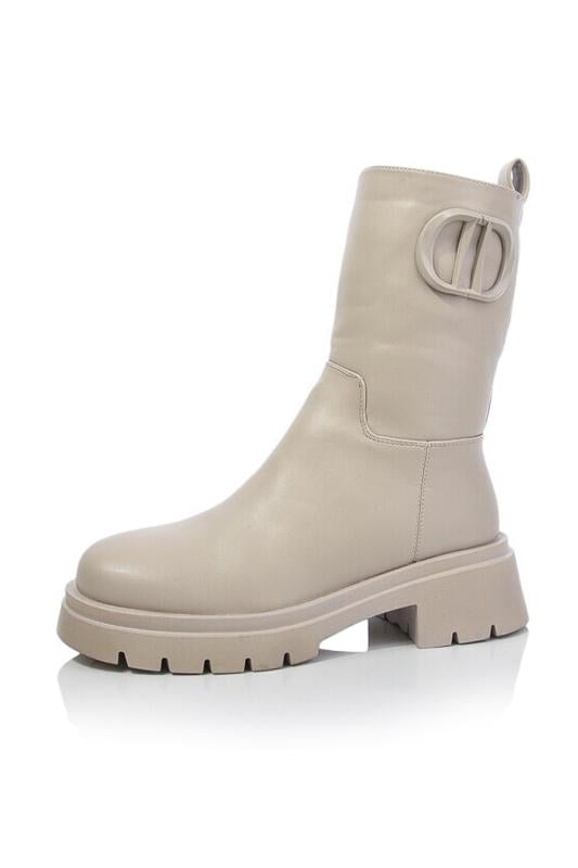 Чоботи-трактори зимові високі жіночі однотонні Носи Своє р. 37 Бежевий (16194)