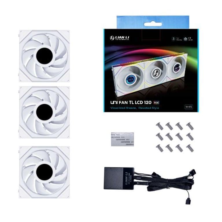 Кулер для ПК Lian Li Uni Fan TL LCD 120 3 шт. White (G99.12TLLCD3W.00)