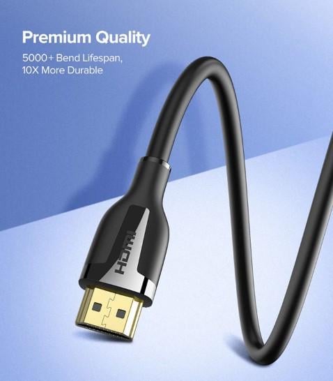 Кабель відео Ugreen HDMI 2,0 4K 3D 1 м Black (ED030) - фото 6 Кабель відео Ugreen HDMI 2,0 4K 3D 1 м Black (ED030) - фото 6