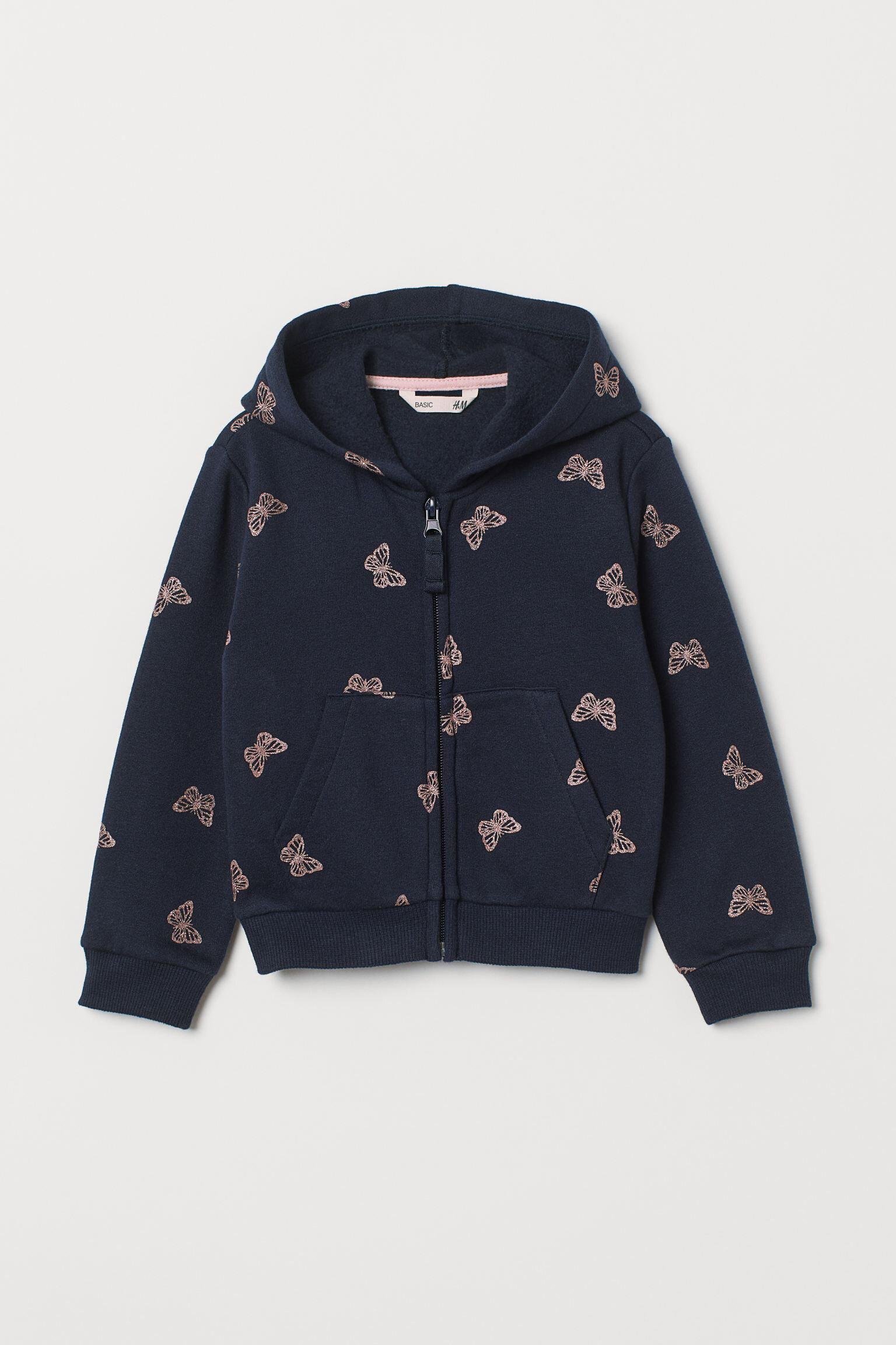 Толстовка H&M для девочки 4-6 лет 110-116 см Синий (HM-00009)