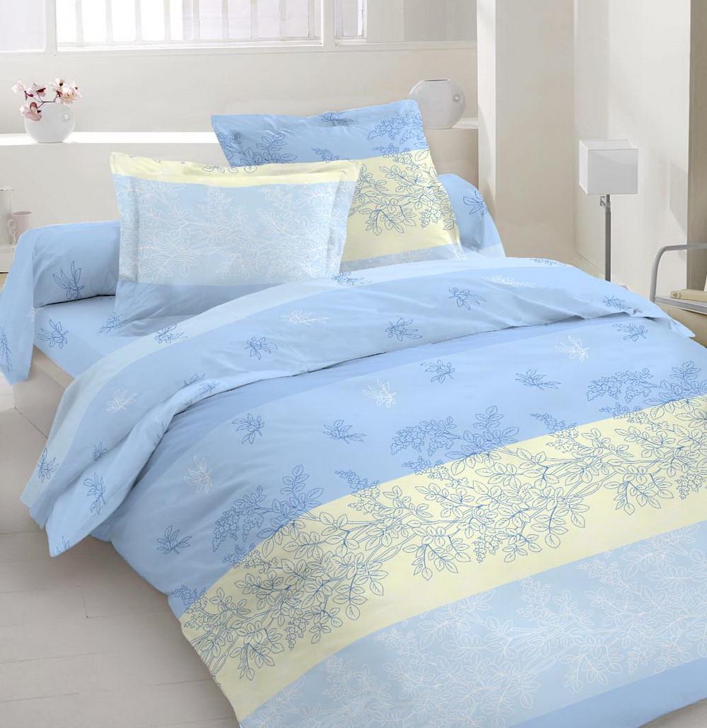 Простынь на резинке Вилена Голд Веточка бязь 90х200/25 см