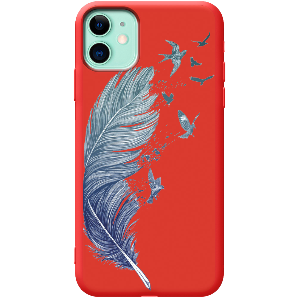 Чехол Boxface iPhone 11 Feather Красный силикон (38184-cc38-43041)