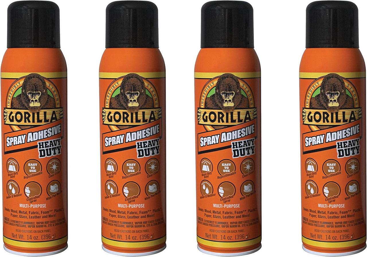 Клей-спрей GORILLA аерозольний 396 гр 4 шт. Прозорий